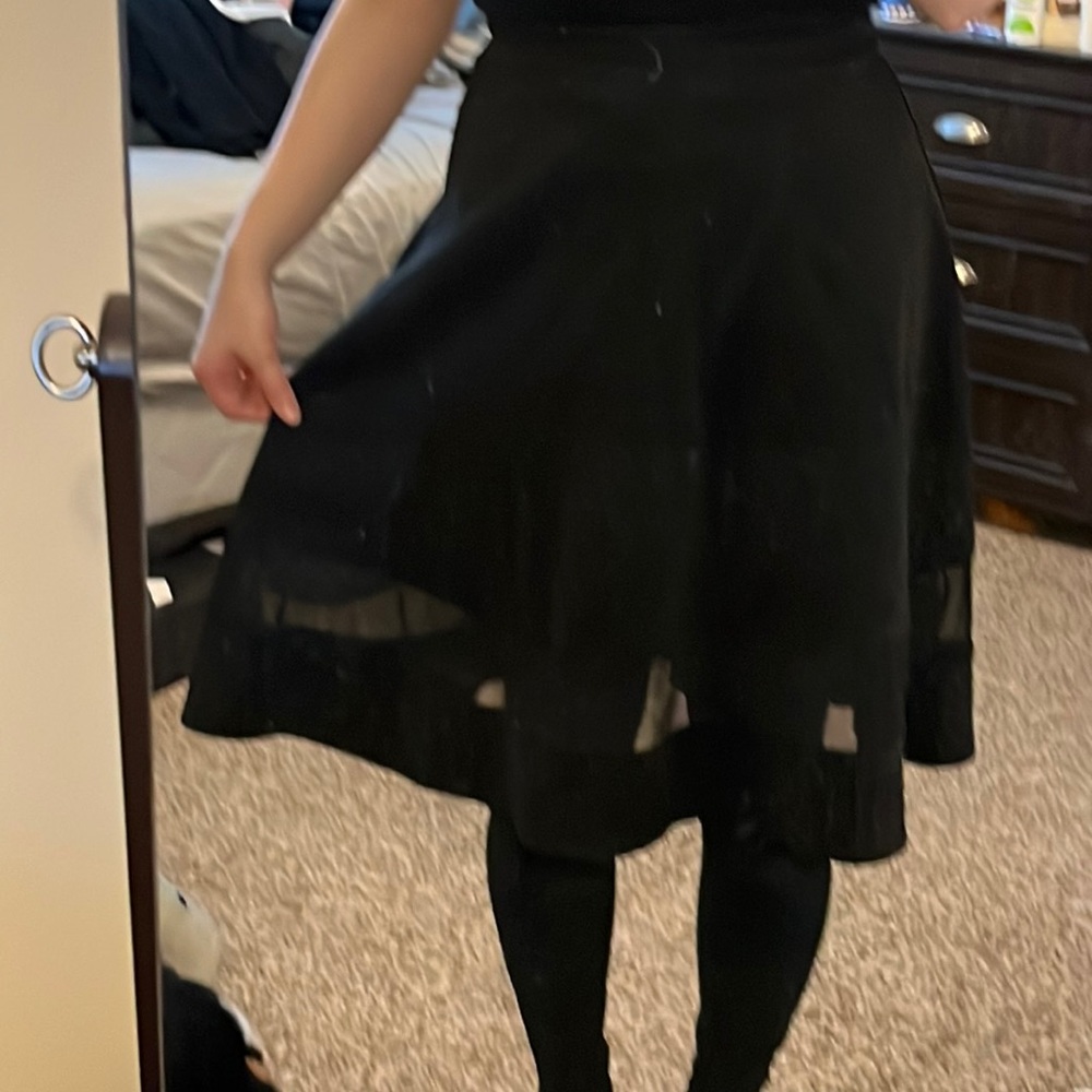 Black a-line skirt